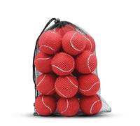 SHYUJAJIE Pelotas de tenis, paquete de 20 pelotas de tenis de entrenamiento, tenis de alta elasticidad para principiantes, pelotas de ejercicio para perros y mascotas (rojo)