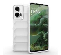 SHYXGLON Funda compatible con Motorola Moto G35 5G de grado militar, soporte integrado, armadura híbrida, doble capa, resistente, anticaídas, funda protectora para Motorola G35 5G (blanco)
