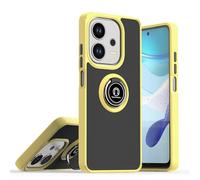 SHYXGLON Funda Compatible con Realme 14 5G Soporte de Grado Militar, Híbrido Armadura Anillo Soporte Policarbonato Duro Case Prueba de Golpes Funda para Realme 14T 5G (Amarillo)