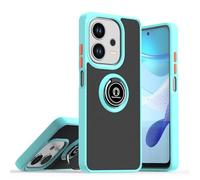SHYXGLON Funda Compatible con Realme 14 5G Soporte de Grado Militar, Híbrido Armadura Anillo Soporte Policarbonato Duro Case Prueba de Golpes Funda para Realme 14T 5G (Azul Cielo)