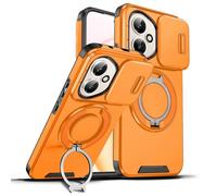 SHYXGLON Funda para Honor 400 5G con Cubierta de Cámara Deslizante, Protector de Cámara Integrado Uso Rudo Anillo Magnético Híbrido Armor Carcasa para Honor 400 5G Funda (Naranja)