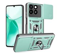 SHYXGLON Funda para ZTE Blade A35 4G con cubierta de cámara deslizante, protector de cámara, magnético híbrido, resistente, anillo resistente, funda militar a prueba de golpes para ZTE Blade A55 4G