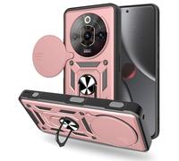 SHYXGLON Funda para ZTE Nubia Focus 5G con cubierta de cámara deslizante, protector de cámara, magnético híbrido, resistente, funda de soporte, armadura militar, a prueba de golpes, para ZTE Blade A75