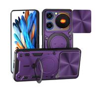 SHYXGLON Funda para ZTE Nubia Music con cubierta de cámara deslizante, protector de cámara, magnético híbrido, resistente, funda de soporte, armadura militar, a prueba de golpes, para ZTE Nubia Music