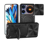 SHYXGLON Funda para ZTE Nubia Music con cubierta de cámara deslizante, protector de cámara, magnético híbrido, resistente, funda de soporte, armadura militar, a prueba de golpes, para ZTE Nubia Music