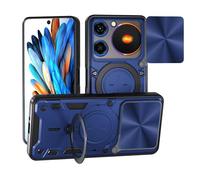 SHYXGLON Funda para ZTE Nubia Music con cubierta de cámara deslizante, protector de cámara, magnético híbrido, resistente, funda de soporte, armadura militar, a prueba de golpes, para ZTE Nubia Music
