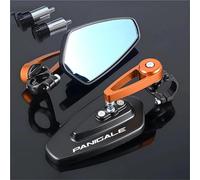 SHYYBD Espejo Retrovisor Lateral para Motocicleta para Ducati Panigale 899 959 1299 1199 S R G V4 KN 2 Piezas, Montaje En El Extremo del Manillar Espejo De Asistencia(Naranja)