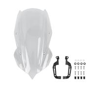 SHYYBD Parabrisas De Motocicleta para Kawasaki para Z250 para Z400 2019-2024, Deflectores De Viento con Soporte. Parabrisas Deflector(Humo Ligero)