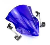 SHYYBD Parabrisas De Motocicleta para Yamaha MT125, FZ, FZ1, FZ6, FZ8, FZ8N, XJ6, MT-01, MT03, MT07 (2013) con Soporte Ajustable Parabrisas Deflector(Color 2)