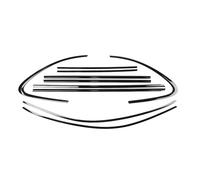 SHYYBD Sellador De Ventanas Para Autos Para Cayenne 2011-2017 Burlete Moldura Exterior, Protector Sello Puerta Negro Brillante Impermeables Tiras