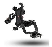 SHYYBD Soporte para Teléfono Móvil De Motocicleta con GPS para Africa Twin CRF1000L 2018-2019. Adaptador Soporte Barra Frontal GPS(Negro 6)