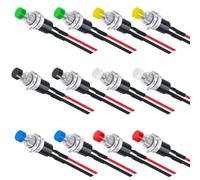 SHYYOULQE 12 interruptores de botón momentáneos precableados de 7 mm normalmente abiertos para una fácil instalación en espacios reducidos, interruptores de botón momentáneos, impermeables