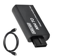 SHYYOULQE Adaptador convertidor portátil N64 a HDTV Plug & Play, salida de vídeo de 3,5 mm, 1080P para pantallas de consola, convertidor de vídeo HDTV