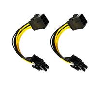 SHYYOULQE Cable de alimentación de 6 pines hembra a macho de 8 pines para actualización de PC, adaptador de cable para tarjeta de video, adaptador de conector de alimentación