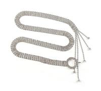 SHYYOULQE Cinturón de cintura con diamantes de imitación para vestido para mujer, cinturón de diamantes de imitación para mujer, vestido formal para niñas, Hebilla redonda plateada, Talla única