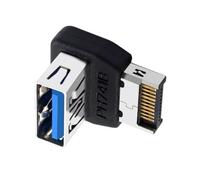 SHYYOULQE Conector USB 3.1 tipo E para panel frontal, en forma de L, USB 3.1 a panel adaptador, conector de dirección de 90 grados