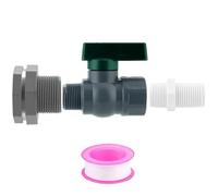 SHYYOULQE Conjunto de espita de para recolección de Agua de Lluvia con adaptadores a Prueba de Fugas para conversión de barriles de Agua de jardín Industrial Conector de PVC GHT Manguera de