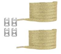 SHYYOULQE Cordones elásticos metálicos brillantes fáciles de usar que no se atan con clips metálicos ocultos para viajes, deportes y calzado diario Cordones elásticos para calzado deportivo