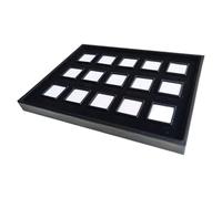 SHYYOULQE Elegant Velvets - Bandeja acolchada de acrílico con 15 compartimentos, adecuada para almacenamiento y presentación profesional de joyas, accesorios elegantes para exhibición de joyas