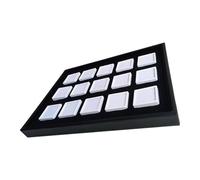 SHYYOULQE Elegant Velvets - Bandeja acolchada de acrílico con 15 compartimentos, adecuada para almacenamiento y presentación profesional de joyas, accesorios elegantes para exhibición de joyas