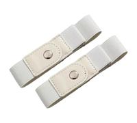 SHYYOULQE Elegante cinturón elástico negro elástico para cinturón extendido, cómodo elástico, sin costuras, extensor de cintura con botón de mezclilla, blanco, Talla única