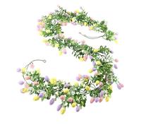 SHYYOULQE Huevos de Pascua artificiales de resina sostenible con eucaliptos vegetales para el espacio vital, huevos de Pascua, ramas de vacaciones, decoraciones de primavera, plantas resistentes