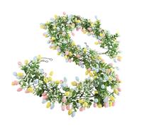 SHYYOULQE Huevos de Pascua artificiales de resina sostenible con eucaliptos vegetales para el espacio vital, huevos de Pascua, ramas de vacaciones, decoraciones de primavera, plantas resistentes