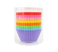 SHYYOULQE Juego de 24 moldes de silicona para magdalenas, magdalenas, moldes para hornear, postres, pastelería, cocina, decoración de pasteles, moldes de silicona para hornear