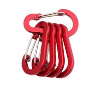 SHYYOULQE Juego de 5 mosquetones de aleación de aluminio en forma de D multiusos para senderismo, camping, pesca, mochileros, mochileros, etc