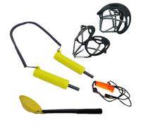 SHYYOULQE Kits de palillos de hielo retráctiles con silbatos, cuchara, pinzas de pesca, accesorios de pesca fáciles de usar, accesorios de pesca de invierno