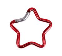 SHYYOULQE Llavero de aleación de aluminio con forma de estrella para exteriores, mosquetón con cierre a presión, para mochila, camping, senderismo, viajes, camping al aire libre