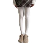 SHYYOULQE Medias japonesas con patrón de rayas para mujer, elegantes medias de algodón opacas, medias de fondo, medias, medias de moda, vintage, medias, avena blanca, S-XXL