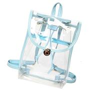 SHYYOULQE Mochila transparente de PVC transparente aprobada por el estadio, escuela estudiantil para viajes, universidad, PVC, transparente, escuela para conciertos