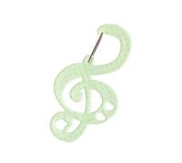 SHYYOULQE Mosquetón acrílico con forma de nota de estrella, clips de gancho para tarjetas, llavero portátil para exteriores, llavero, mochila, colgante, regalo, llavero con hebilla acrílica, Green