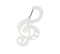 SHYYOULQE Mosquetón acrílico con forma de nota de estrella, clips de gancho para tarjetas, llavero portátil para exteriores, llavero, mochila, colgante, regalo, llavero con hebilla acrílica, gris y