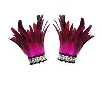 SHYYOULQE Muñequeras de Plumas, Accesorios para Cabello para Mujeres, Pulseras peludas, Tobilleras de para Mujeres y niñas, Plumas