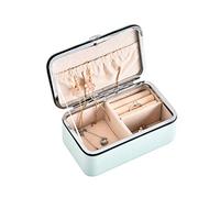 SHYYOULQE Organizador de joyas de viaje para estuche, rejillas portátiles, collares, aretes, caja de almacenamiento de orejas, caja de joyería para mujer