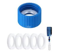 SHYYOULQE Sistemas de acoplamiento de filtraciones de agua al aire libre, 2 adaptadores, 10 arandelas de repuesto compactas para senderismo, emergencias, preparación, adaptadores de retrodescarga para