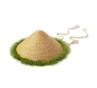 SHYYOULQE Sombrero de ala ancha con tejido de paja, cono a prueba de sol, para adultos, adolescentes, sombreros de exterior para mujer, para mujeres, adolescentes, ala ancha, verde, Talla única
