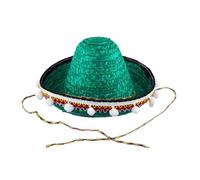 SHYYOULQE Sombrero de Paja Mexicanos Tejido a Mano, 20/40 / 60 cm de Diámetro, Estilos Hawaianos Viste a los Mexicanos Festival Sombreros de Paja de Fiesta Grandes para Mujer Playa