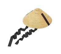 SHYYOULQE Sombrero de sol unisex para mujer, adolescente, cono para exteriores, ala ancha, primavera, anti-UV, diseño de paja, sombreros para protección, protección de coleta de caballo, ala ancha