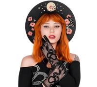 SHYYOULQE Sombrero oscuro multiusos diseñado para entusiastas del punk y artistas creativos que sirven accesorios de disfraces Sombrero de mujer
