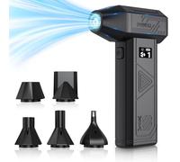 SHYYOULQE Soplador de aire eléctrico portátil que ofrece potencia de 130000 rpm, sin escobillas, para uso doméstico y coche, plumero de aire eléctrico