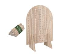 SHYYOULQE Soporte de madera para joyas con tablero de clavijas de doble cara y múltiples ganchos extraíbles para pulseras, aretes, llaveros, soporte de joyería de feria de manualidades