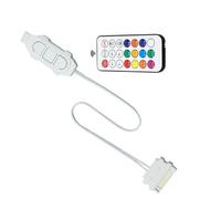 SHYYOULQE Unidad de control ARGB pequeña, conmutación manual, acabado blanco/negro, 5 V, 3 pines, patrón de color, personalización, controlador de iluminación ARGB con modos de degradado
