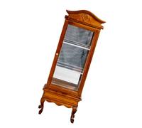 SHYYOULQE Vitrina de madera de una sola puerta para casas de muñecas de 1/12 pulgadas, muebles de almacenamiento en miniatura, modelo a escala, accesorios de paisaje, gabinete de exhibición en