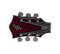 SHYYOULQE Western Cowboy - Hebilla de cinturón de guitarra de metal, multicolor, con personalidad musical, cierre unisex, repuesto occidental para hombre vaquero, rosso, Talla única
