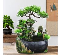 SHZICMY Fuente para jardín, jardín, roca, cascada, planta, fuente de habitación, decoración de escritorio