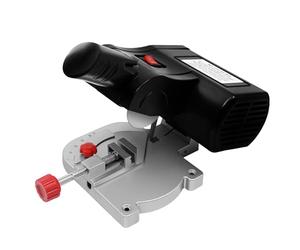 SHZICMY Mini sierra ingletadora, 4500 rpm, pequeña sierra de mesa, hoja de sierra de acero, hoja de sierra circular para madera y metal, ajustable de 0° a 45°