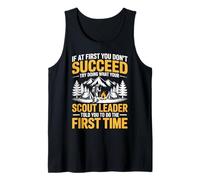 Si al Principio no Tienes éxito Líder Scout Divertido Camiseta sin Mangas